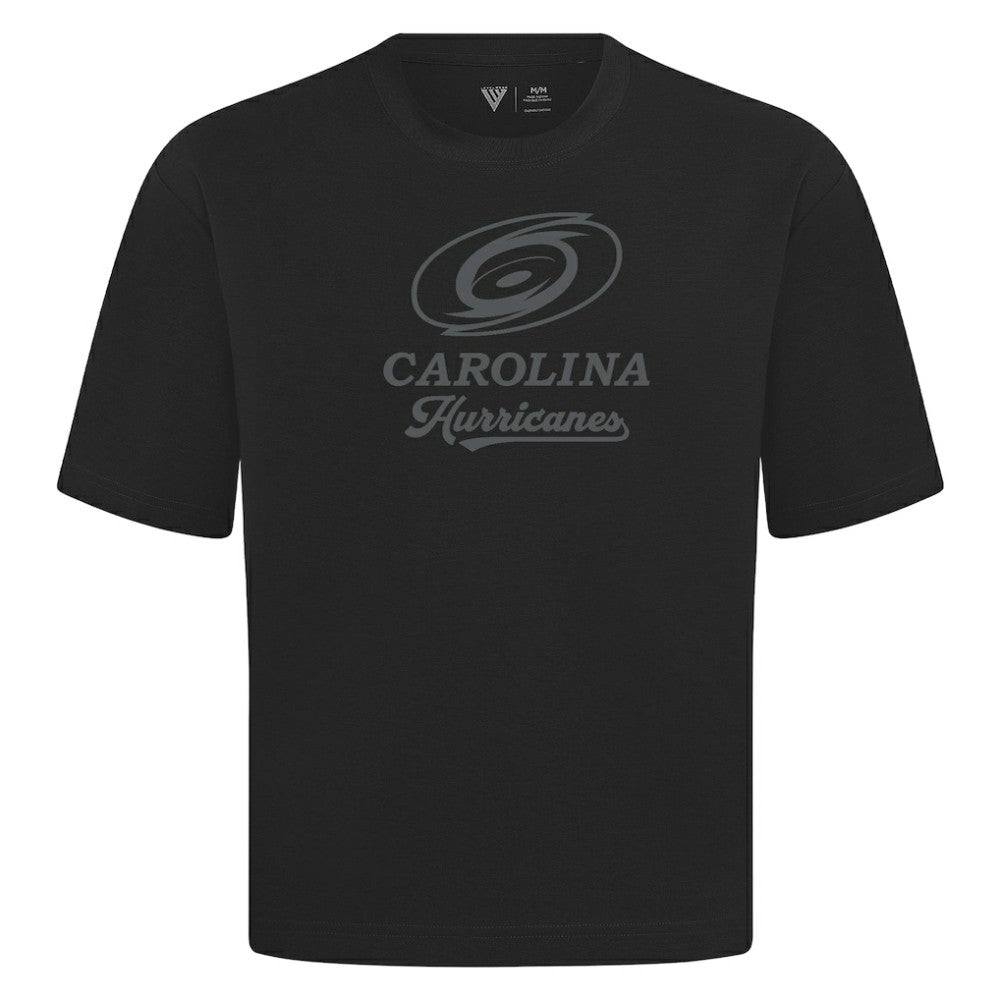 Carolina Hurricanes Levelwear Shadow Surge Luxe Signature Knit T-Shirt - Black | US 203614033