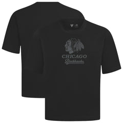Chicago Blackhawks Levelwear Shadow Surge Luxe Signature Knit T-Shirt - Black | US 203614038