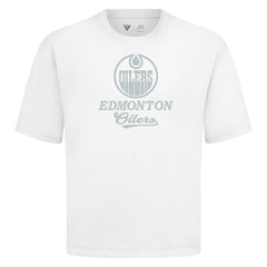 Edmonton Oilers Levelwear Shadow Surge Luxe Signature Knit T-Shirt - White | US 203614039