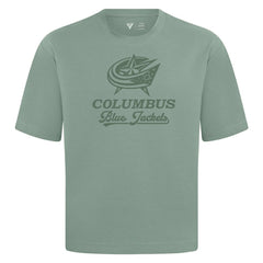 Columbus Blue Jackets Levelwear Shadow Surge Luxe Signature Knit T-Shirt - Green | US 203614042