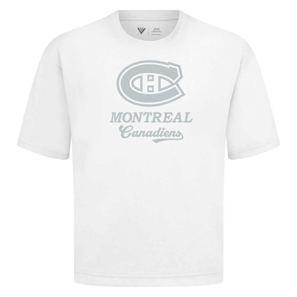 Montreal Canadiens Levelwear Shadow Surge Luxe Signature Knit T-Shirt - White | US 203614043