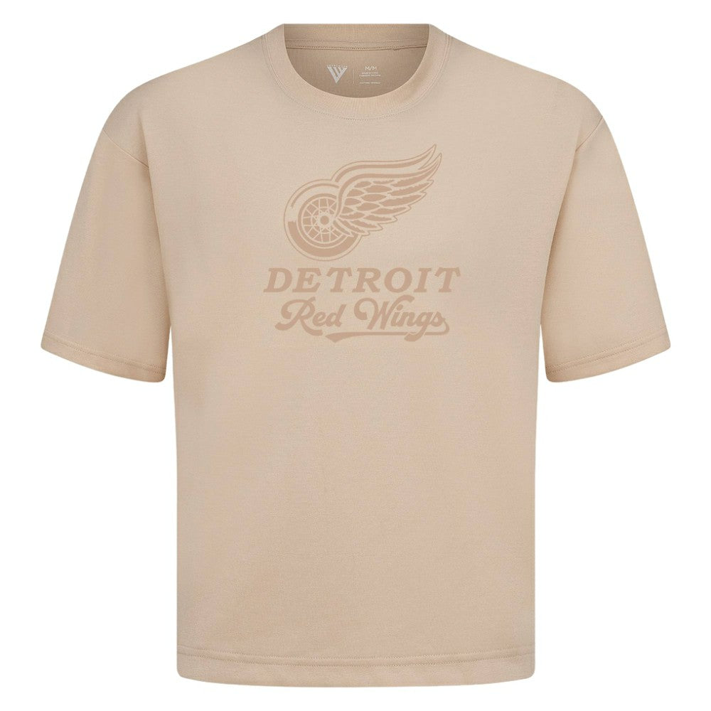 Detroit Red Wings Levelwear Shadow Surge Luxe Signature Knit T-Shirt - Khaki | US 203614052