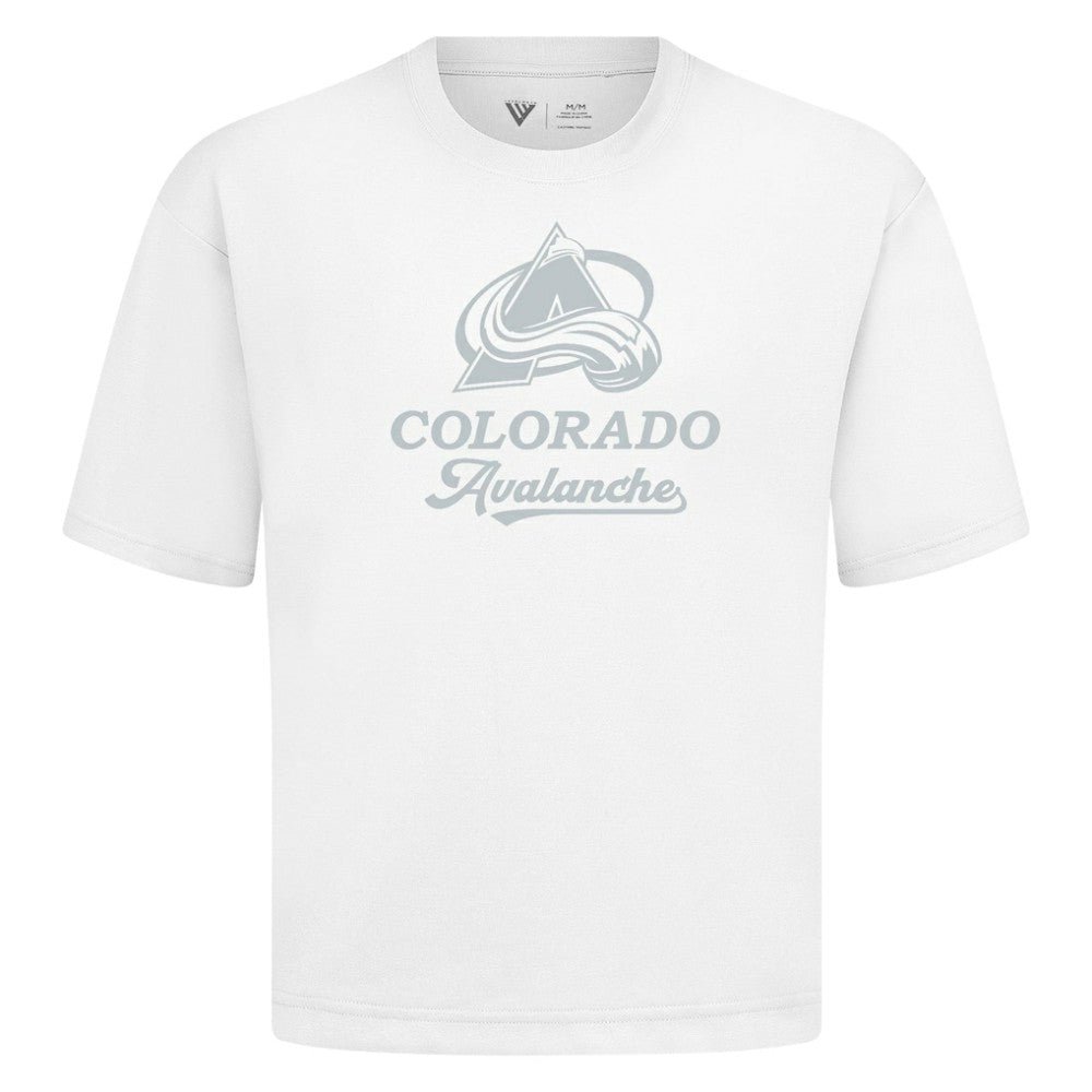 Colorado Avalanche Levelwear Shadow Surge Luxe Signature Knit T-Shirt - White | US 203614053