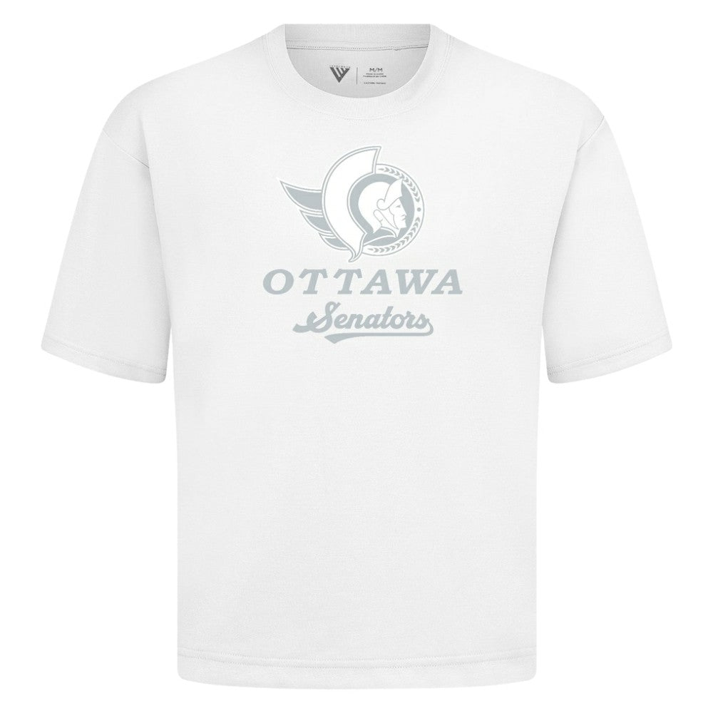 Ottawa Senators Levelwear Shadow Surge Luxe Signature Knit T-Shirt - White | US 203614054