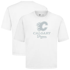 Calgary Flames Levelwear Shadow Surge Luxe Signature Knit T-Shirt - White | US 203614058