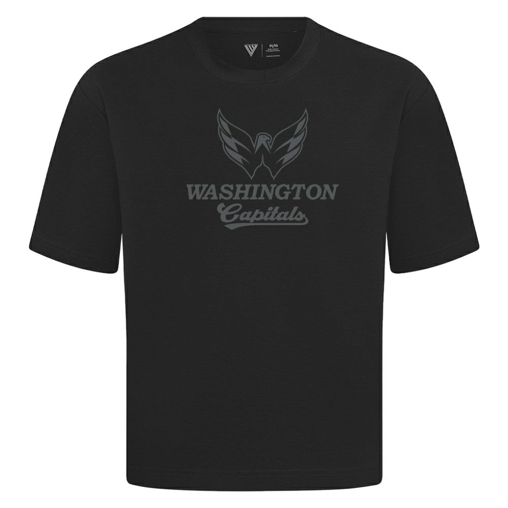 Washington Capitals Levelwear Shadow Surge Luxe Signature Knit T-Shirt - Black | US 203614062