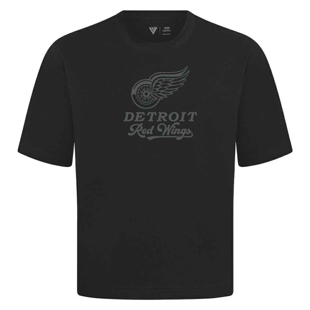 Detroit Red Wings Levelwear Shadow Surge Luxe Signature Knit T-Shirt - Black | US 203614064