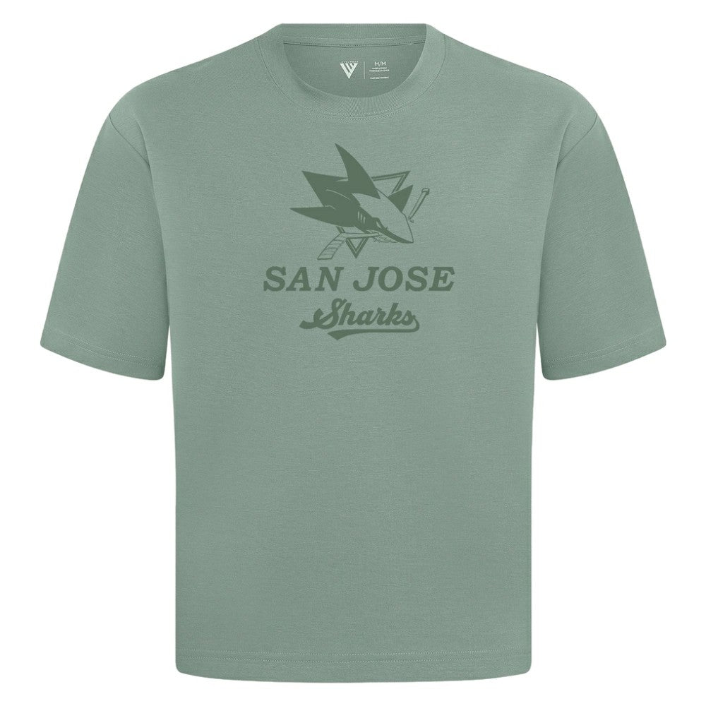 San Jose Sharks Levelwear Shadow Surge Luxe Signature Knit T-Shirt - Green | US 203614067