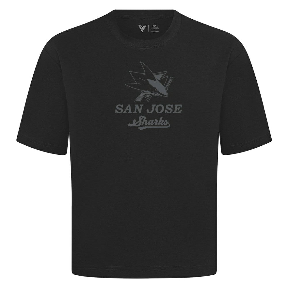 San Jose Sharks Levelwear Shadow Surge Luxe Signature Knit T-Shirt - Black | US 203614069