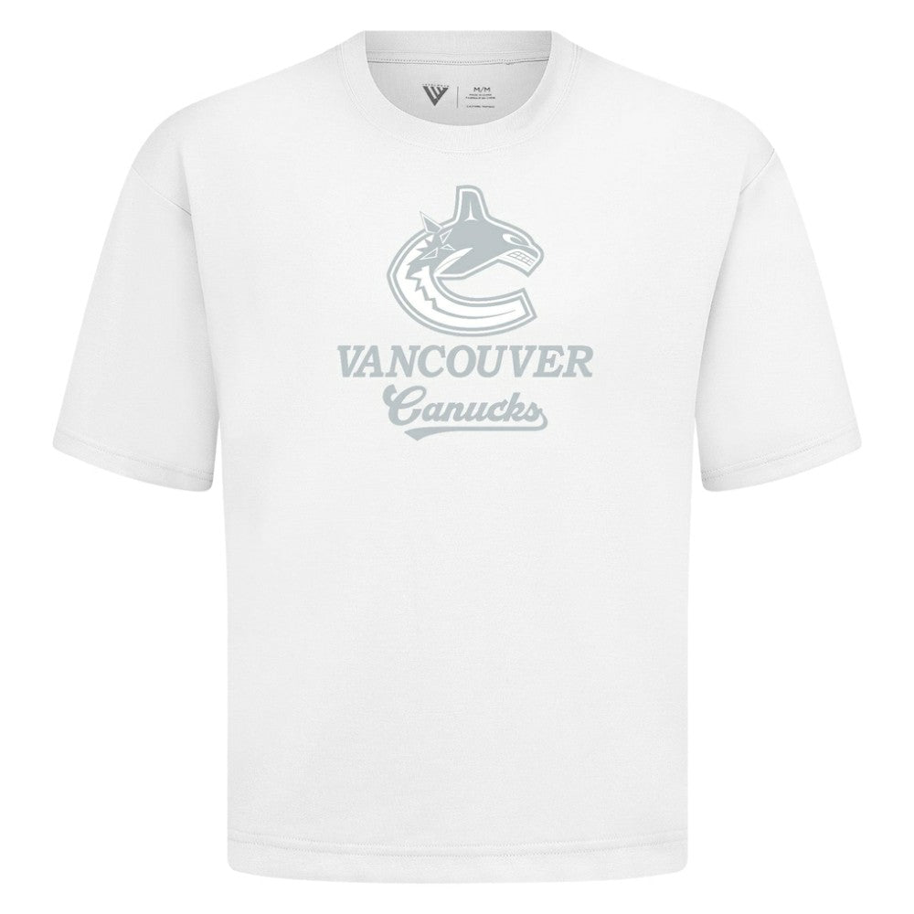 Vancouver Canucks Levelwear Shadow Surge Luxe Signature Knit T-Shirt - White | US 203614070