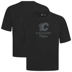 Calgary Flames Levelwear Shadow Surge Luxe Signature Knit T-Shirt - Black | US 203614072