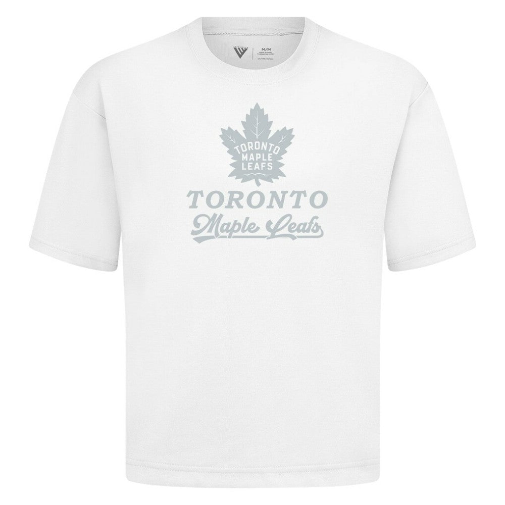 Toronto Maple Leafs Levelwear Shadow Surge Luxe Signature Knit T-Shirt - White | US 203614074