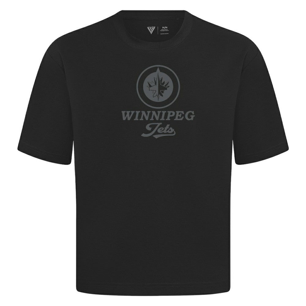 Winnipeg Jets Levelwear Shadow Surge Luxe Signature Knit T-Shirt - Black | US 203614077