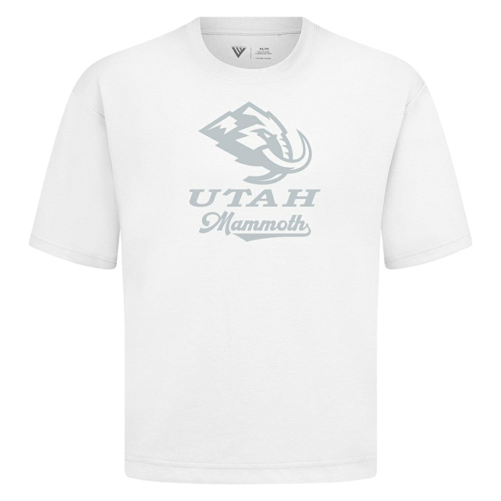 Utah Mammoth Levelwear Shadow Surge Luxe Signature Knit T-Shirt - White | US 203614083