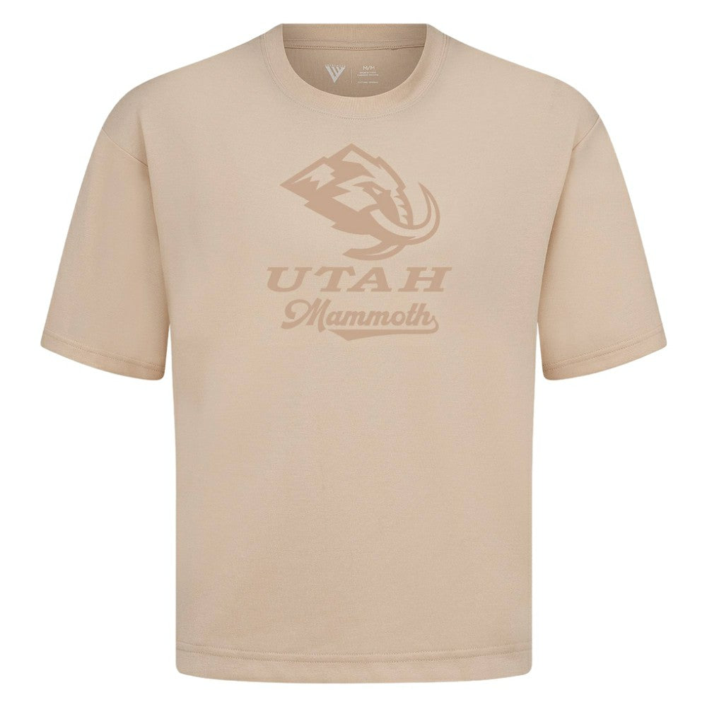 Utah Mammoth Levelwear Shadow Surge Luxe Signature Knit T-Shirt - Khaki | US 203614084