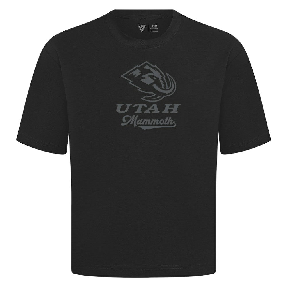 Utah Mammoth Levelwear Shadow Surge Luxe Signature Knit T-Shirt - Black | US 203614086