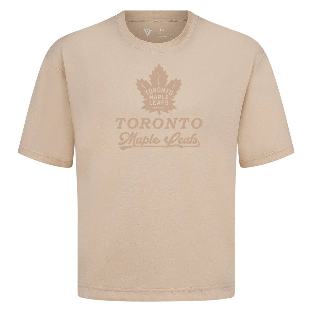 Toronto Maple Leafs Levelwear Shadow Surge Luxe Signature Knit T-Shirt - Khaki | US 203614087