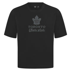 Toronto Maple Leafs Levelwear Shadow Surge Luxe Signature Knit T-Shirt - Black | US 203614092