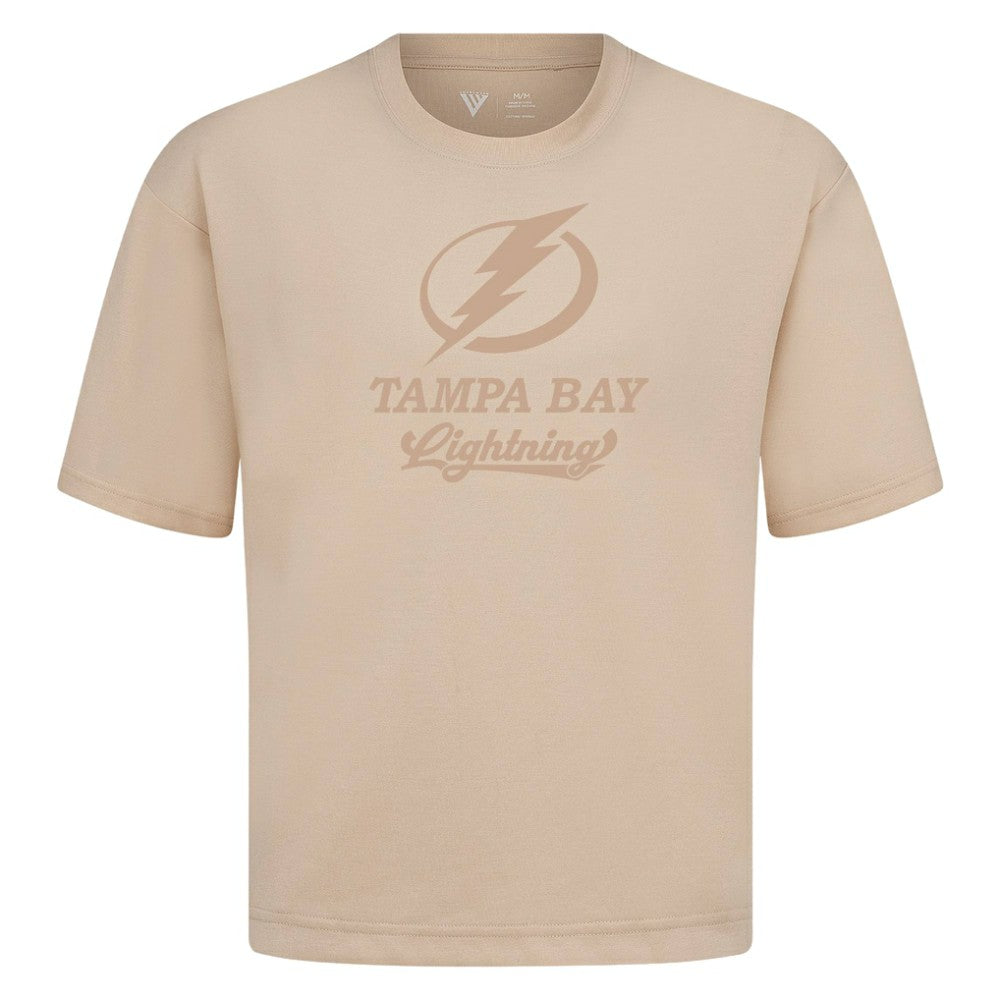 Tampa Bay Lightning Levelwear Shadow Surge Luxe Signature Knit T-Shirt - Khaki | US 203614096