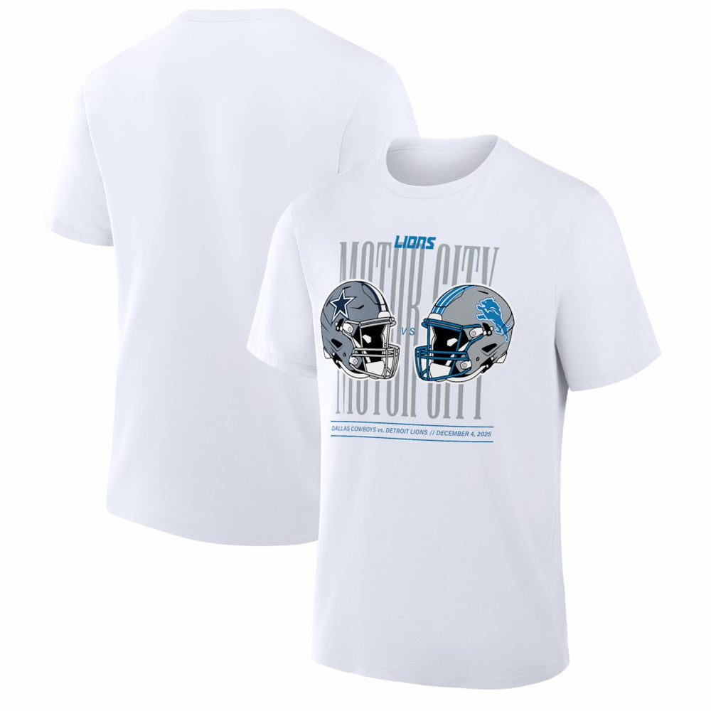 Detroit Lions vs. Dallas Cowboys White Out T-Shirt - White T-shirts