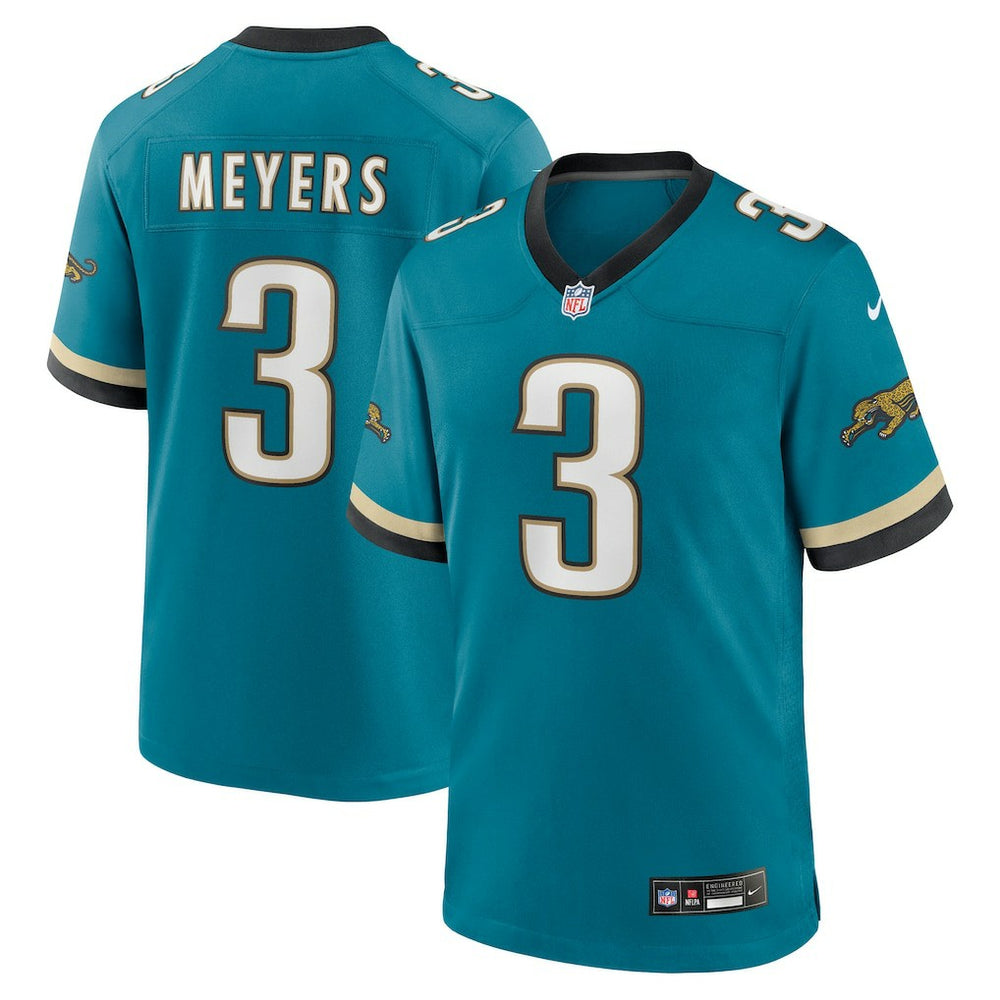 Jakobi Meyers Jacksonville Jaguars Alternate 2 Prowler Throwback Game Jersey - Teal Jerseys