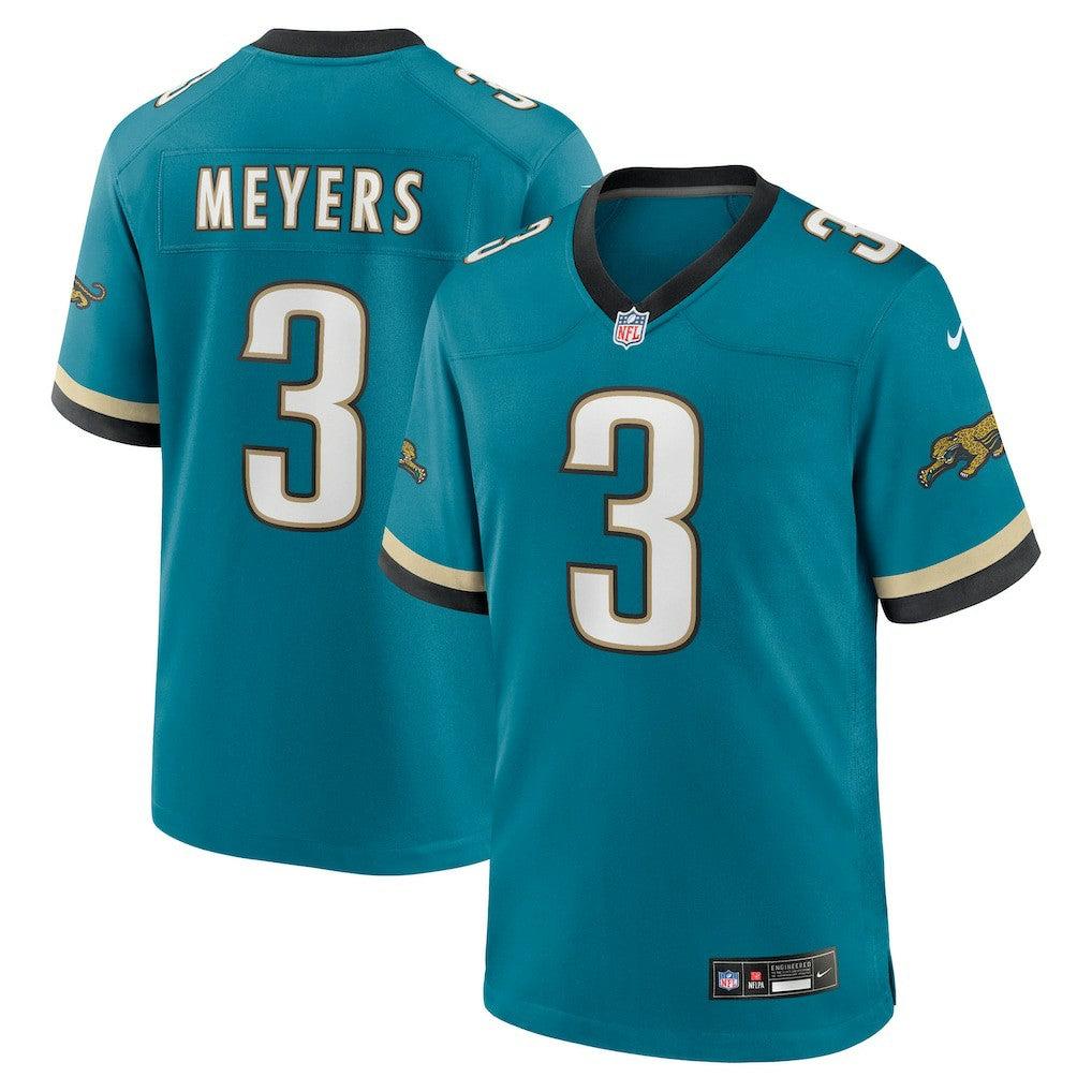 Jakobi Meyers Jacksonville Jaguars Alternate 2 Prowler Throwback Game Jersey - Teal Jerseys