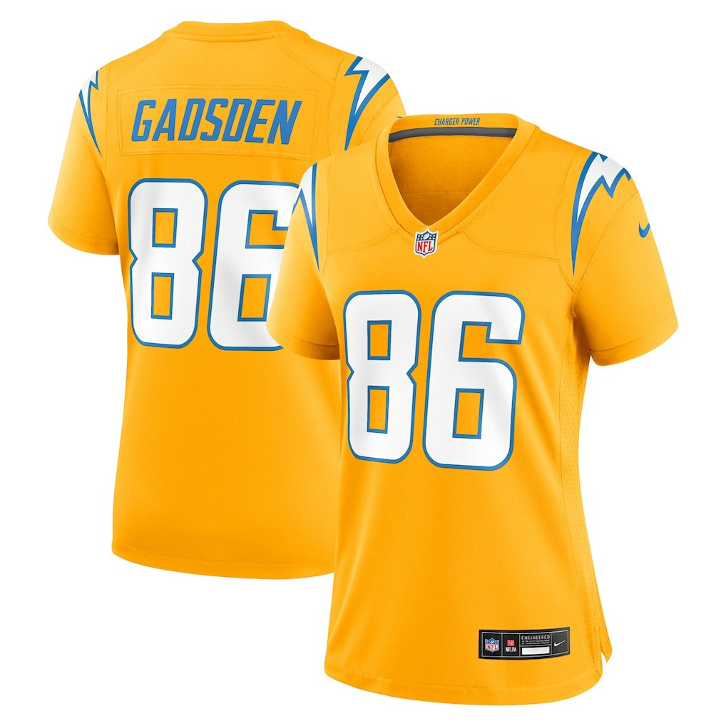 Oronde Gadsden Los Angeles Chargers Women's Alternate Charger Power Game Jersey - Gold Jerseys