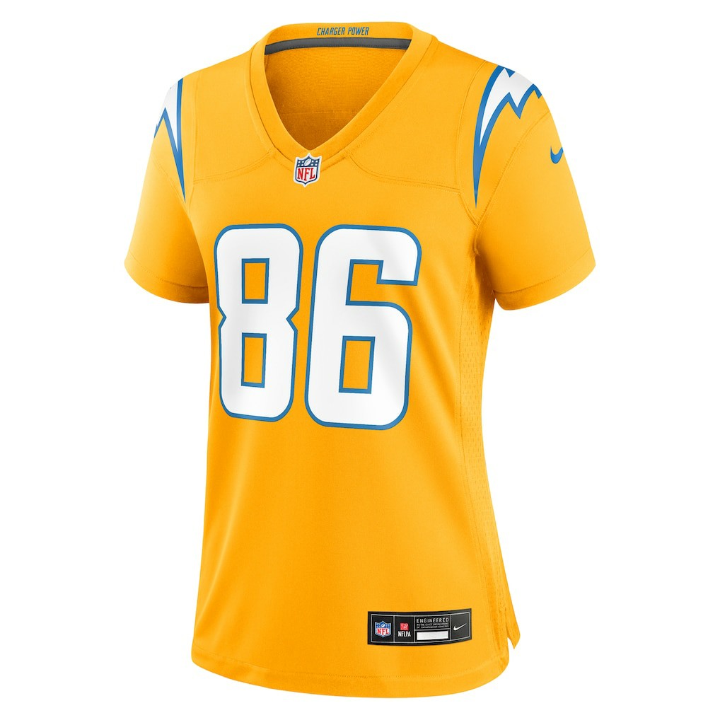 Oronde Gadsden Los Angeles Chargers Women's Alternate Charger Power Game Jersey - Gold Jerseys