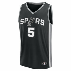 Stephon Castle San Antonio Spurs Fast Break Replica Jersey Black Icon Edition - Fanatics