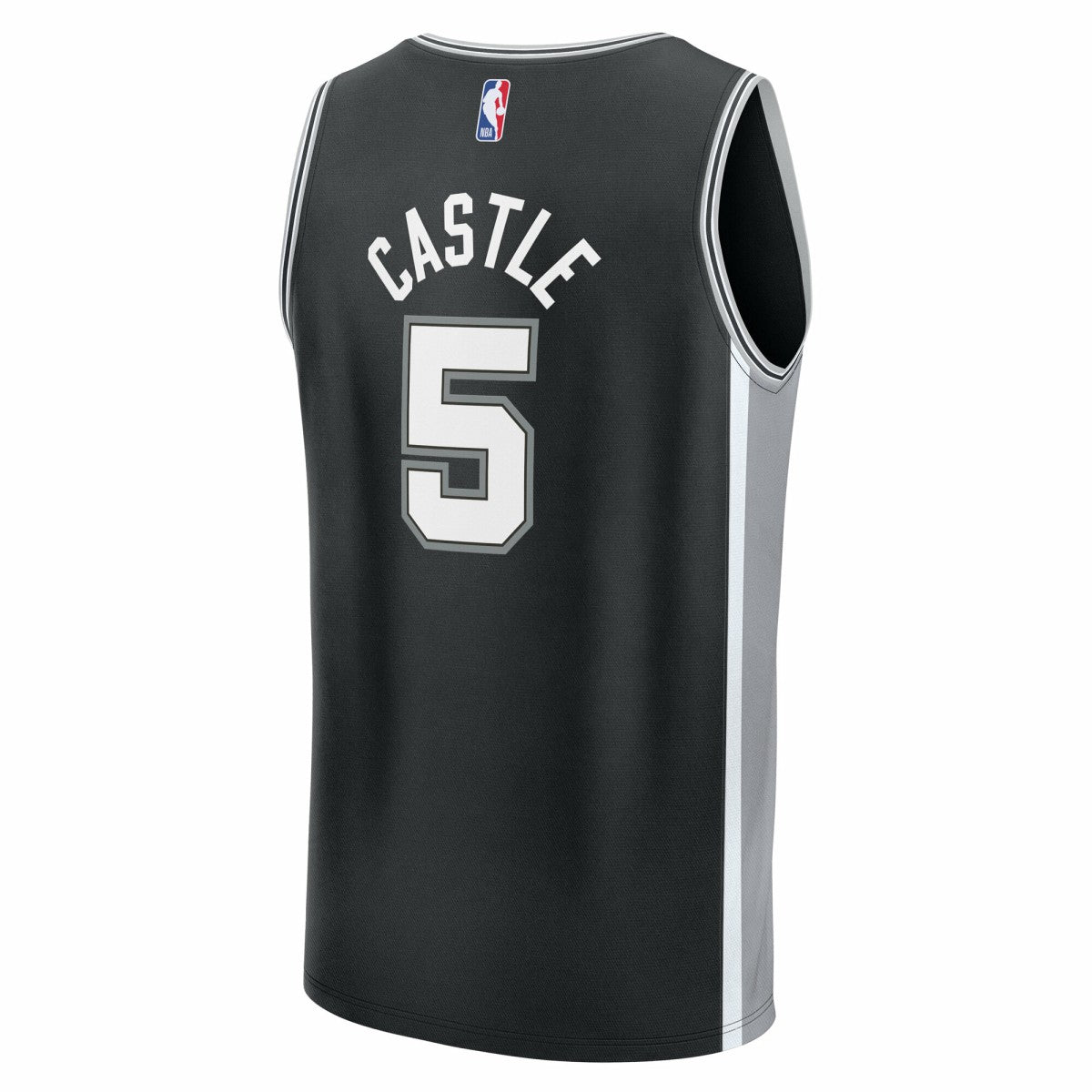 Stephon Castle San Antonio Spurs Fast Break Replica Jersey Black Icon Edition - Fanatics