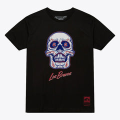 Atlanta Braves Mitchell & Ness Women's Sugar Skull Boxy T-Shirt - Black T-shirts