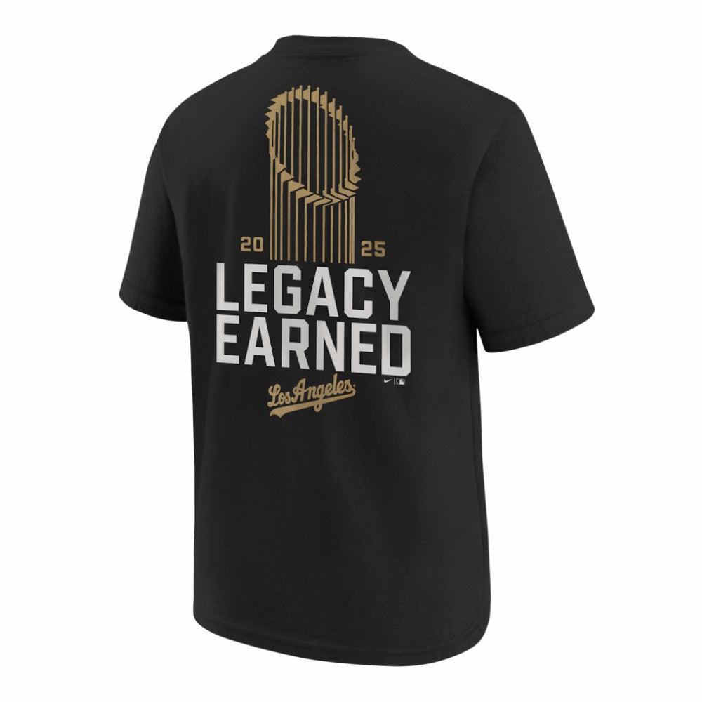 Los Angeles Dodgers Nike Youth 2026 Gold Collection Legacy Earned T-Shirt - Black T-shirts