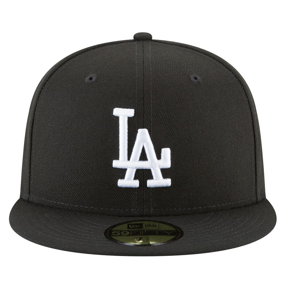 Los Angeles Dodgers New Era 2024/25 Back-to-Back Champions Diamond Side Patch 59FIFTY Fitted Hat - Black Hats
