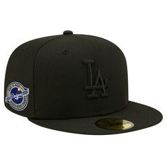 Los Angeles Dodgers New Era 2024/25 Back to Back Champions Circle Side Patch Fitted 59FIFTY Hat - Black Hats