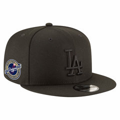 Los Angeles Dodgers New Era 2024/25 Back-to-Back Champions Circle Side Patch 9FIFTY Snapback Hat - Black Hats