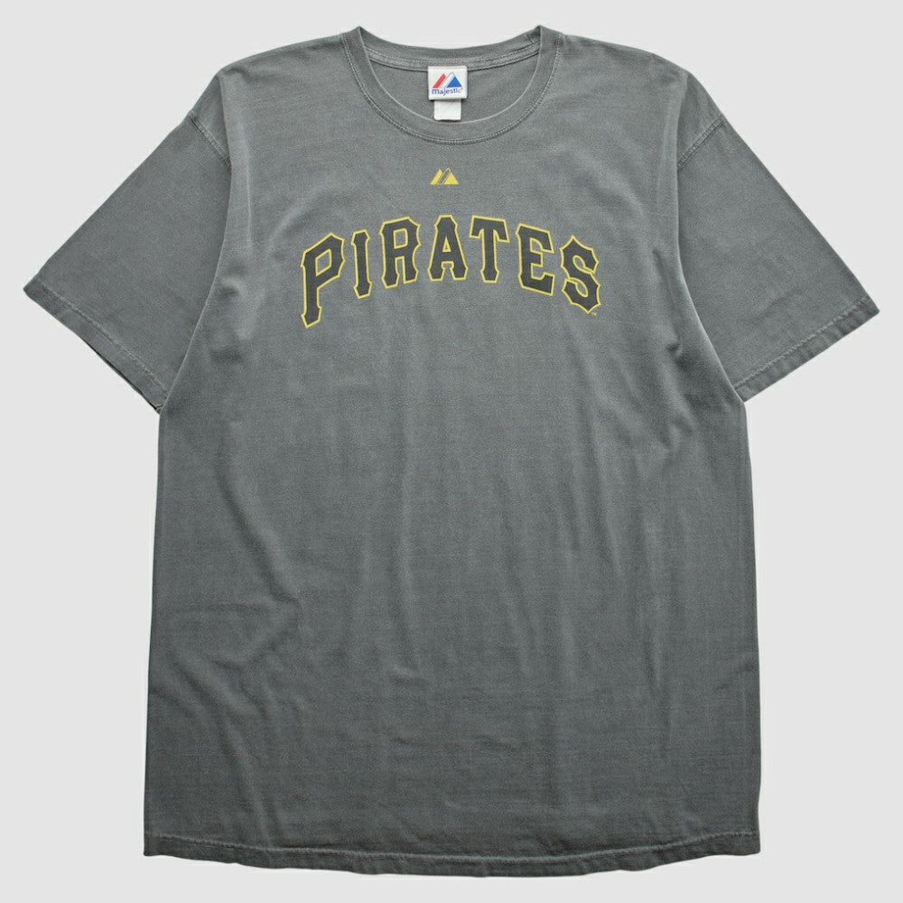 Pittsburgh Pirates Majestic 2010s T-shirt - Dark Heather Gray - XVintage T-shirts