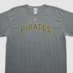 Pittsburgh Pirates Majestic 2010s T-shirt - Dark Heather Gray - XVintage T-shirts