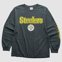 Pittsburgh Steelers NFL 2000s Long Sleeve T-shirt - Black T-shirts