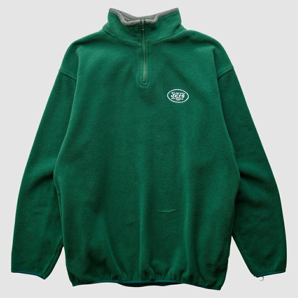 New York Jets Majestic 2000s 1/4 Zip Sweatshirt - Green Sweatshirts