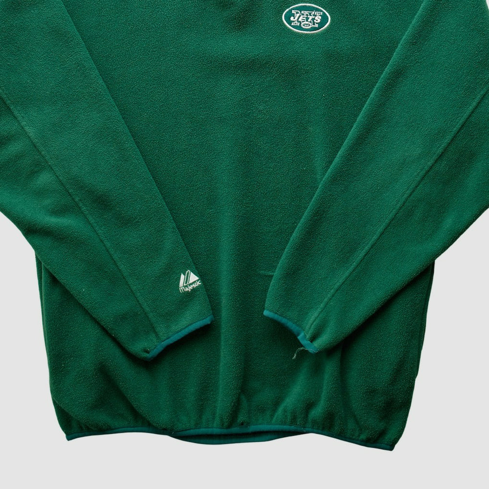 New York Jets Majestic 2000s 1/4 Zip Sweatshirt - Green Sweatshirts