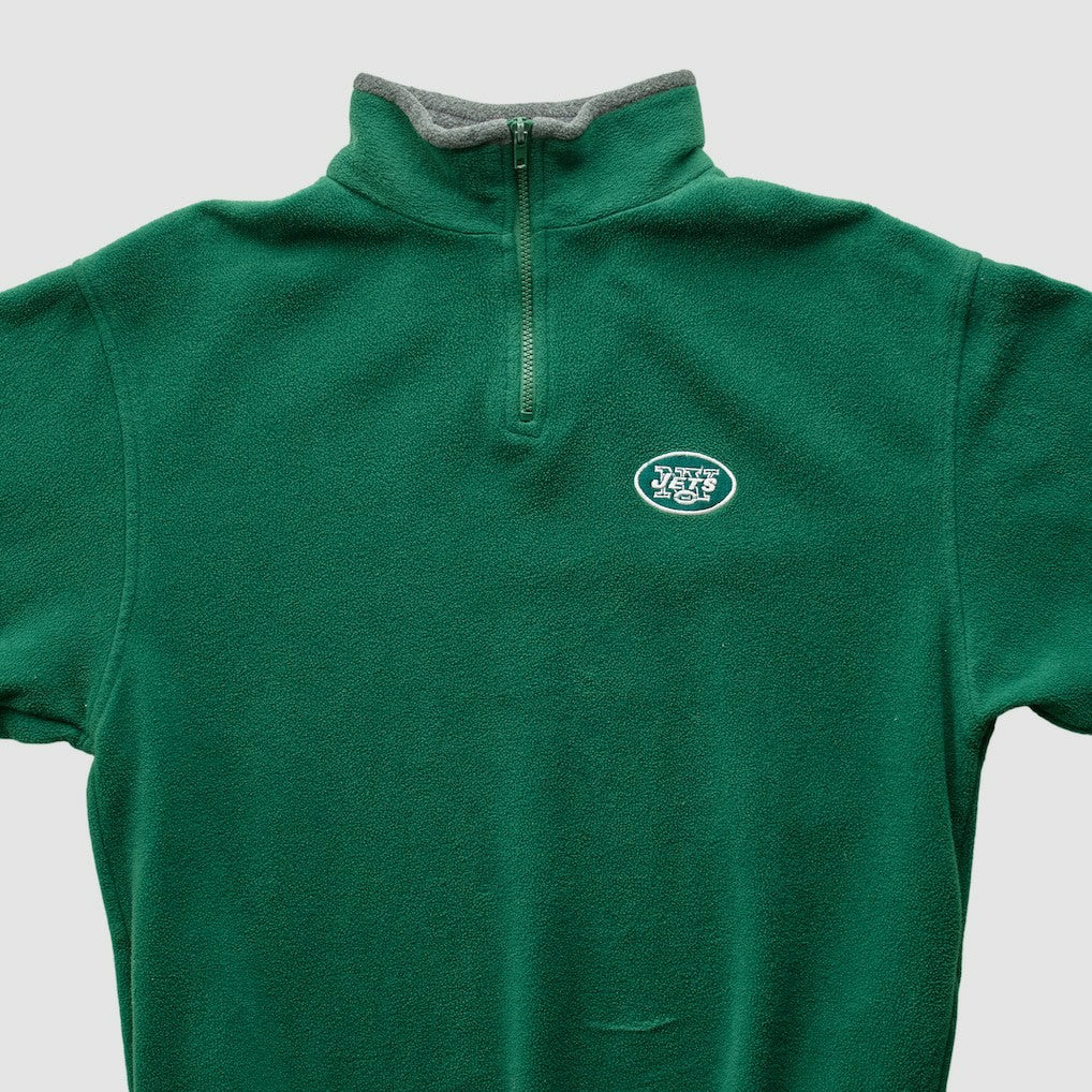 New York Jets Majestic 2000s 1/4 Zip Sweatshirt - Green Sweatshirts