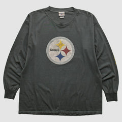 Pittsburgh Steelers NFL 2000s Long Sleeve T-shirt - Charcoal T-shirts