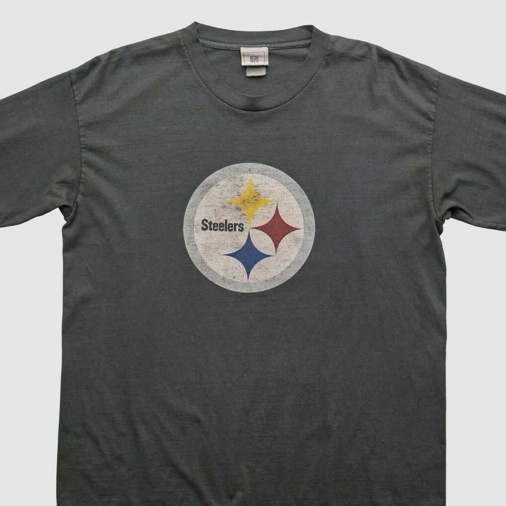 Pittsburgh Steelers NFL 2000s Long Sleeve T-shirt - Charcoal T-shirts