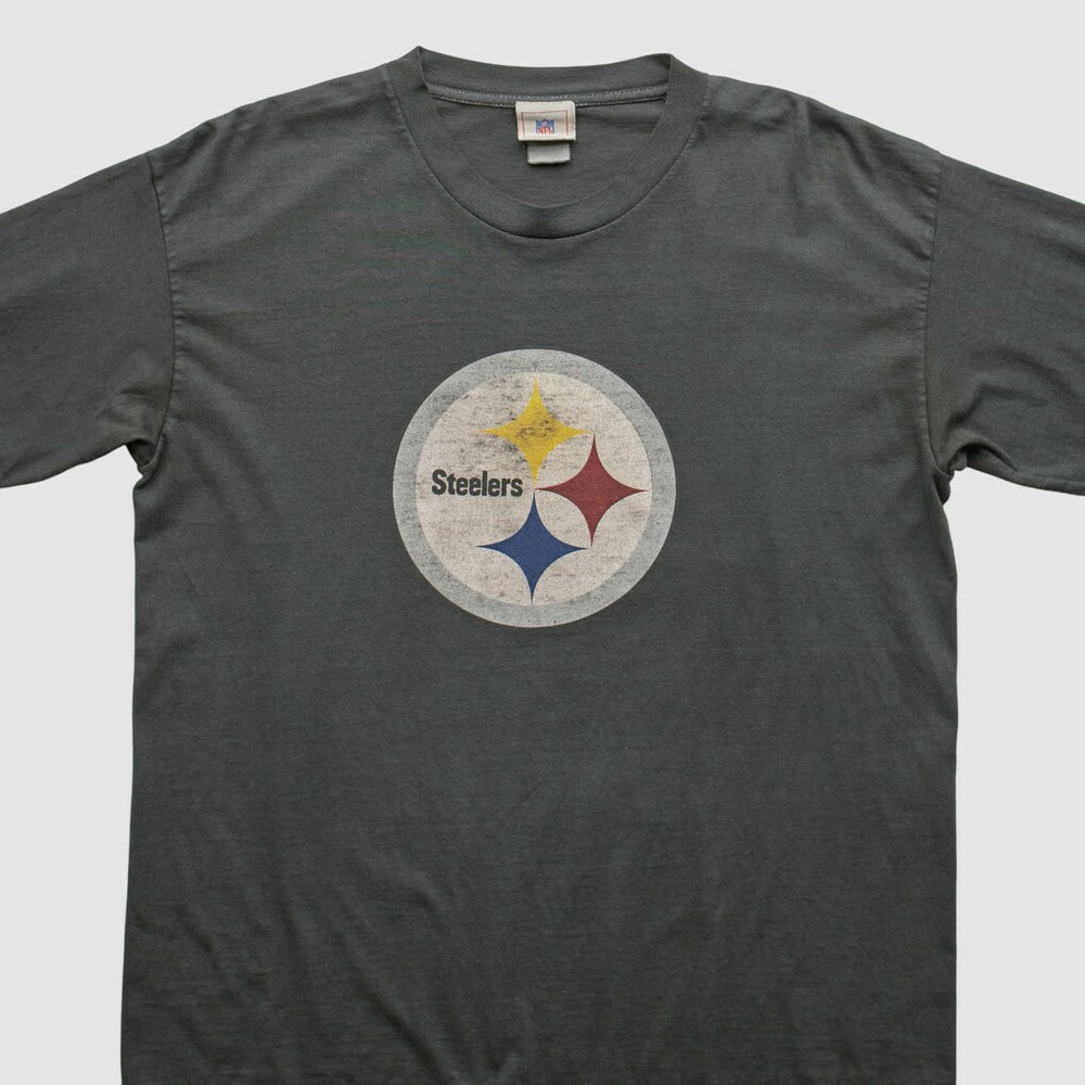 Pittsburgh Steelers NFL 2000s Long Sleeve T-shirt - Charcoal T-shirts