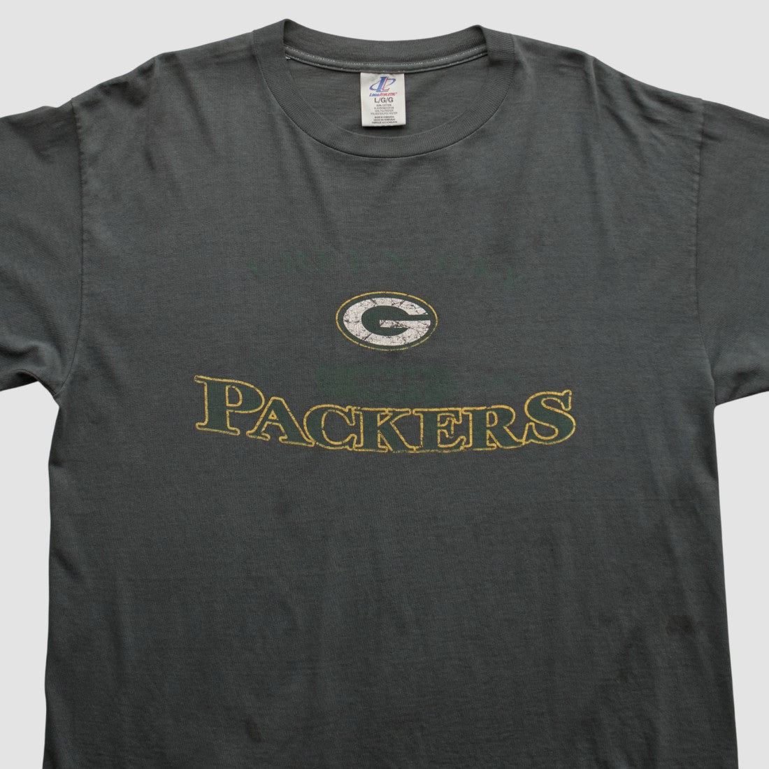 Green Bay Packers Logo Athletic 2000s Long Sleeve T-shirt - Charcoal T-shirts
