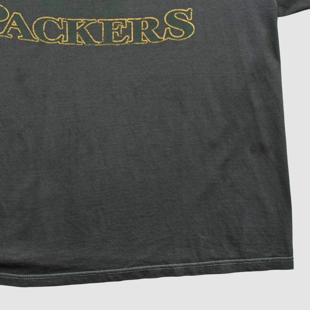 Green Bay Packers Logo Athletic 2000s Long Sleeve T-shirt - Charcoal T-shirts