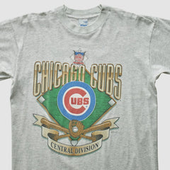 Chicago Cubs Salem Sportswear 90s T-shirt - Heather Gray - Vintage T-shirts
