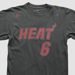 Miami Heat 2010s T-shirt Charcoal Vintage - Adidas outlet