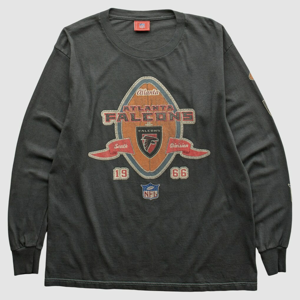 Atlanta Falcons NFL 2000s Long Sleeve T-shirt - Charcoal T-shirts