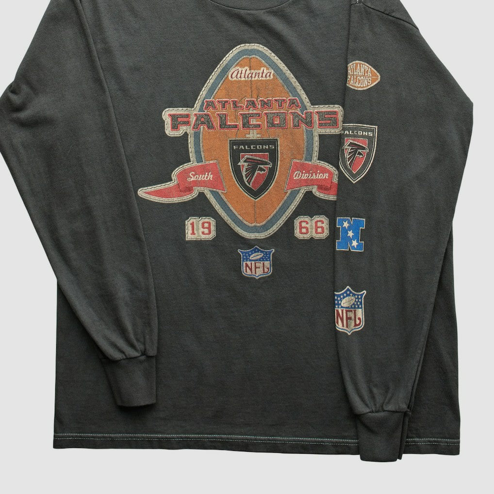 Atlanta Falcons NFL 2000s Long Sleeve T-shirt - Charcoal T-shirts